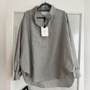 NWT Tuckernuck Pomander Place Sage Stripe Cove Popover top size XXL